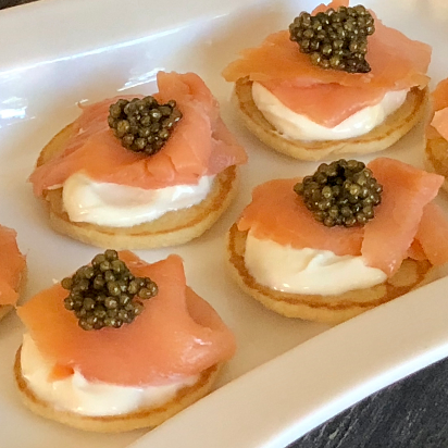 Caviar, Smoked Salmon and Blini Package