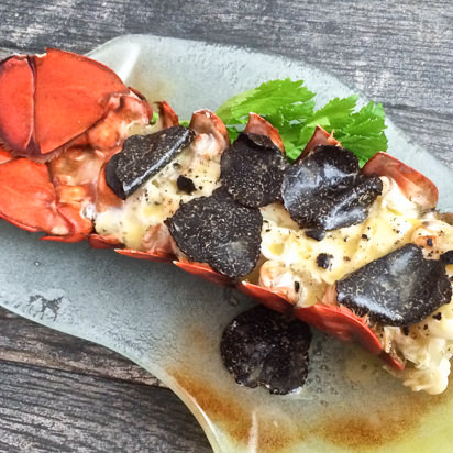 Recipe Package: Giant Maine Lobster Tails, 1 oz Black Truffle, 8 oz Truffle Butter